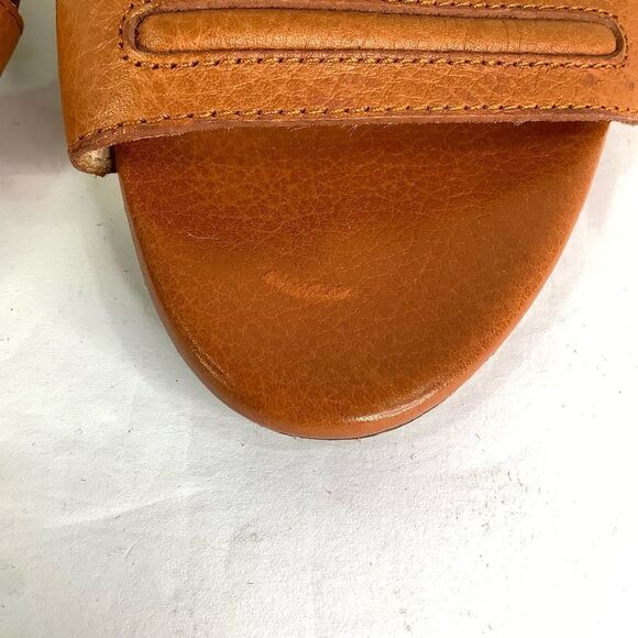 J.Crew Amalia High Heel Strap Light Brown Leather Sandal Sz 8 - Picture 10 of 12